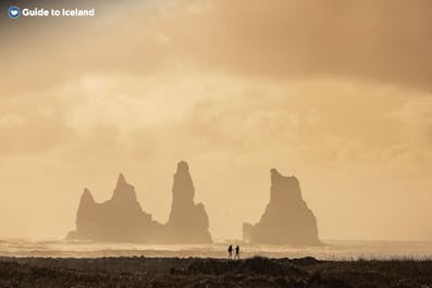 Reynisdrangar sea stacks is located on the South Coast of Iceland.