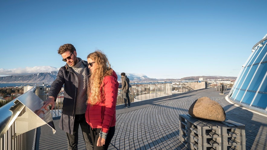 Perlan features a stunning and panoramic observation deck with binoculars