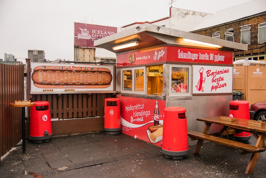 Bæjarins Beztu Pylsur is the famous hot dog stand in downtown Reykjavik, Iceland