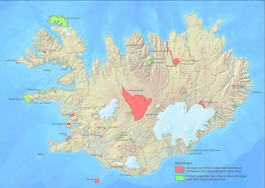 Some areas in Iceland are off limits to drones