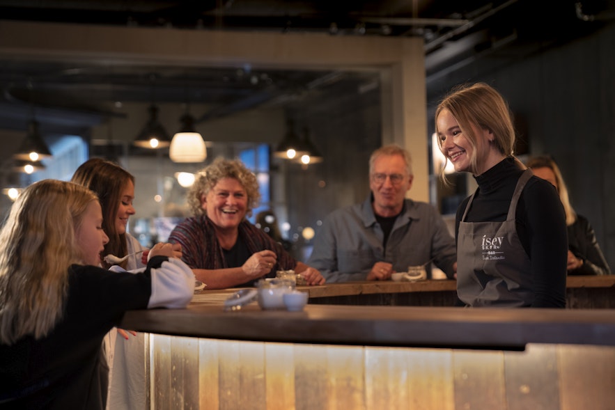 Visitors can try various skyr dishes at the Isey Skyr Bar.