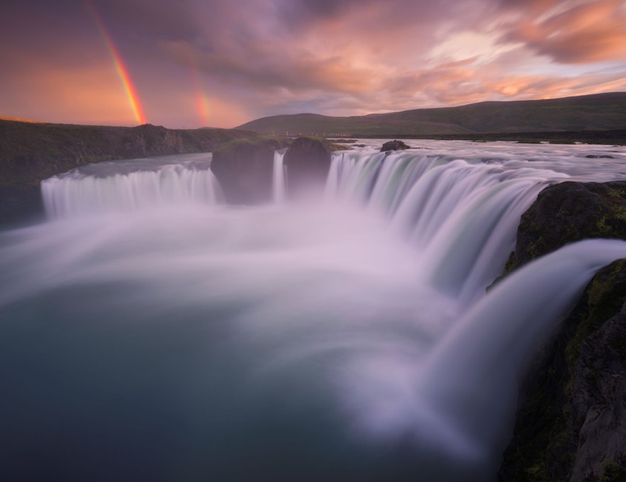 Godafoss waterfall in North Iceland has a rich history