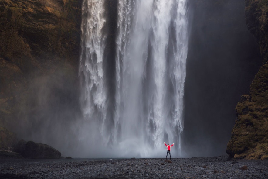 斯科加瀑布是冰岛最著名的瀑布之一