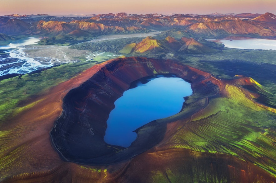 The Ljotipollur lake is a stunning marvel in the Icelandic Highlands