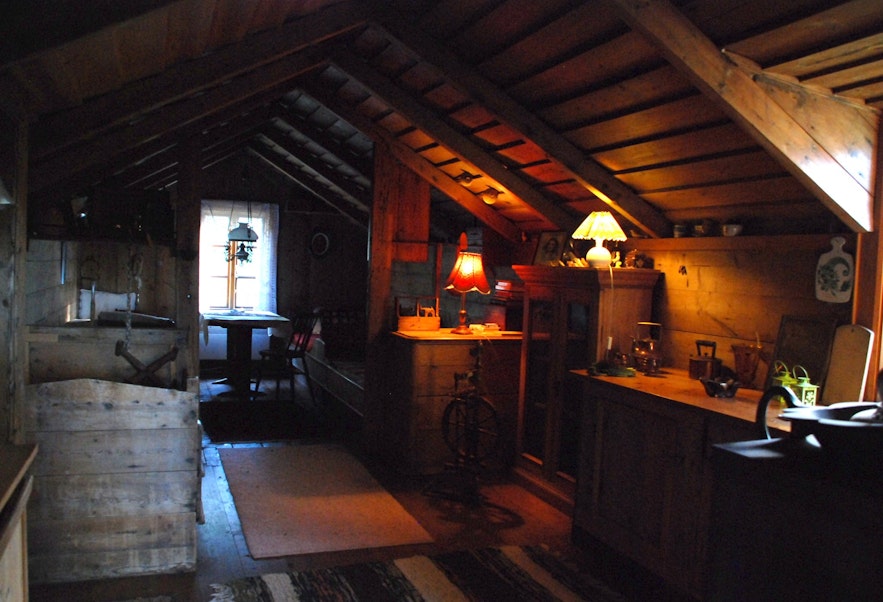 Visitors can glimpse the living conditions of Icelanders in ages past.