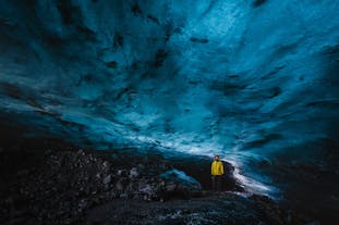 Immerse yourself in the ethereal beauty of the blue ice cave, a natural wonder beneath the heart of Vatnajokull glacier.