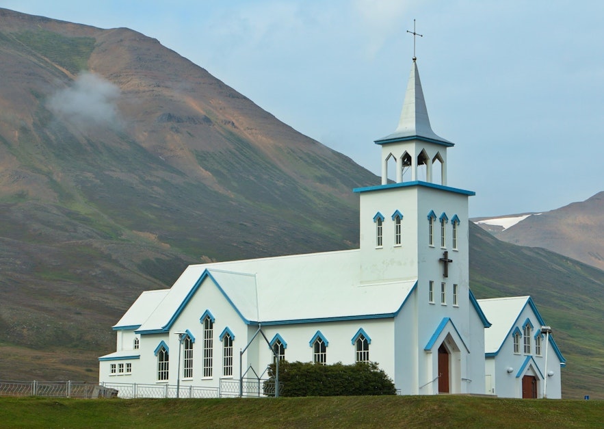 The church of Dalvik is very beautiful