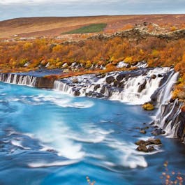 West Iceland is home to Hraunfossar waterfall.