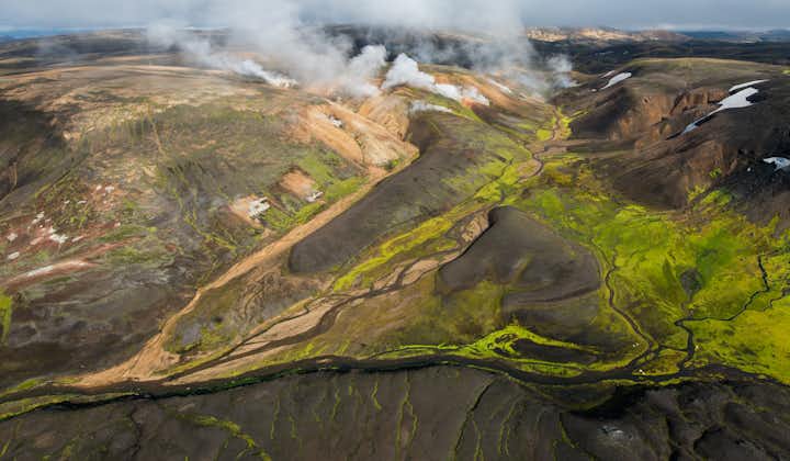 Discover steaming geothermal areas in the Icelandic Highlands with a 2.5-hour helicopter tour from Reykjavik.