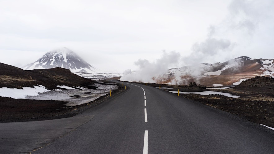 Icelandic roads can be snowy and icy during March