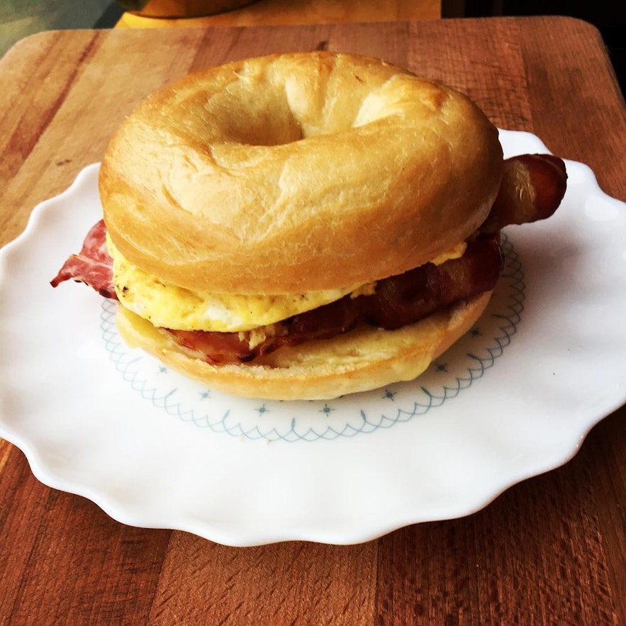 You can get a breakfast bagel at Emilie and the Cool Kids.