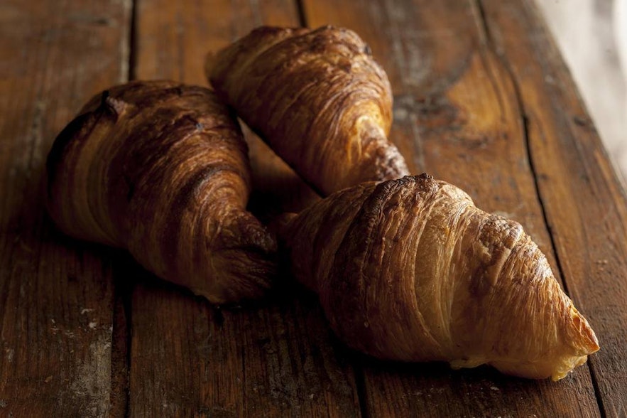 You can get freshly baked croissants at Sandholt in the morning.
