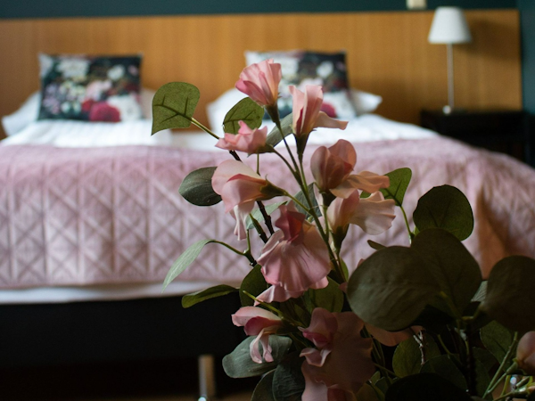 Hotel Kvika adds a touch of style to its decor with fresh flowers.