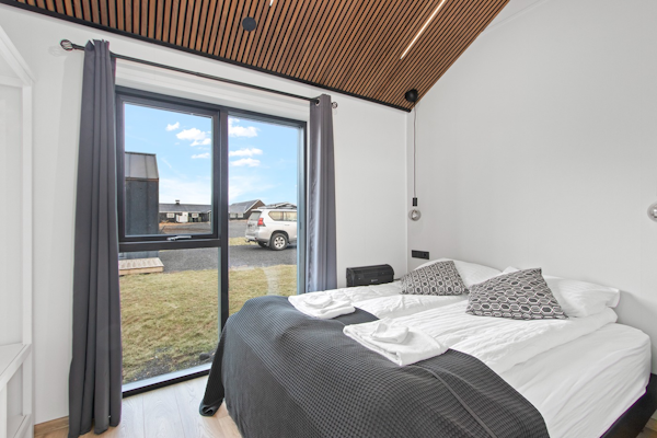 The Arctic Exclusive Ranch has rooms with floor to ceiling windows.