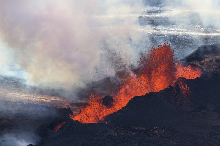 冰岛Holuhraun火山喷发