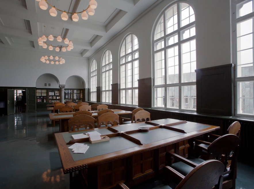 The historic reading room of the Culture House serves many functions