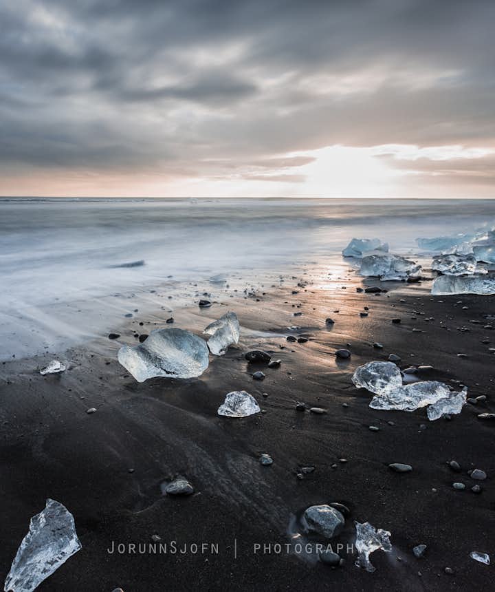 Jökulsárlón glacier lagoon in southeast Iceland