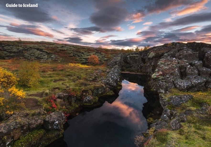 The historic Thingvellir National Park is one of the many must-see attractions near Faxafoss.
