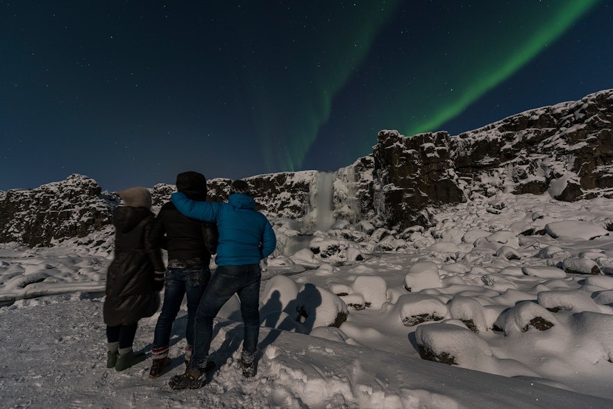 Watching the Northern Lights from Þingvellir