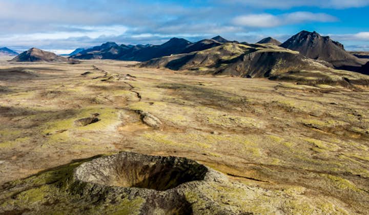 アイスランド南部、レイキャネス半島に広がる月面のような風景