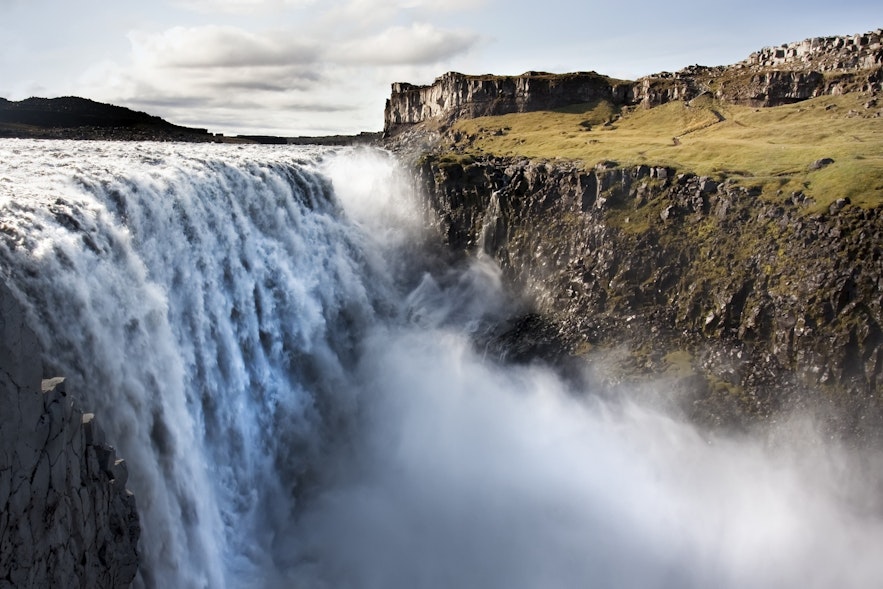 Dettifoss waterfall in North Iceland is the most powerful waterfall in 