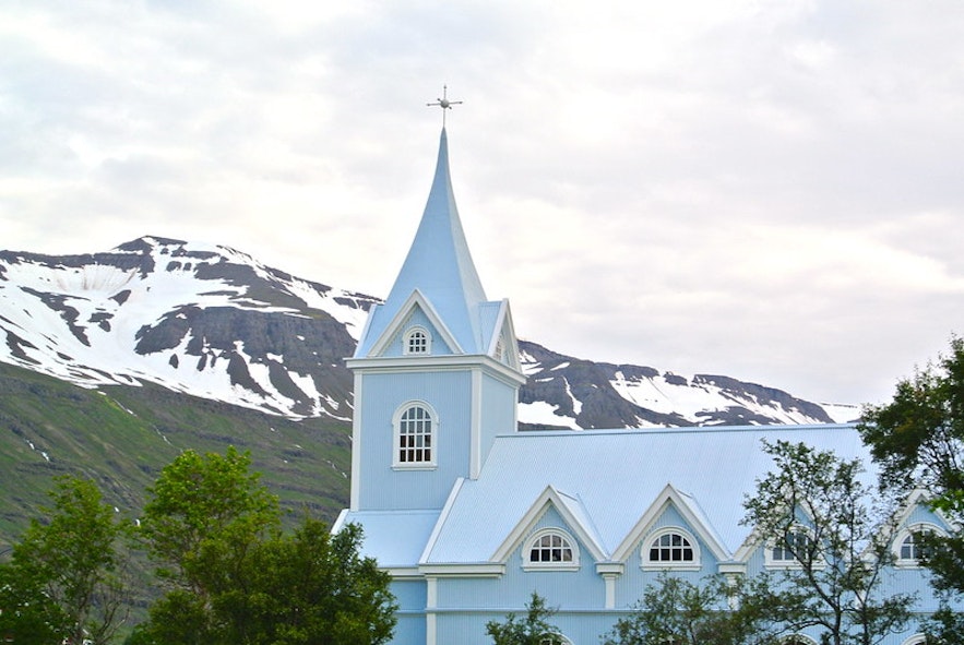 Seydisfjordur Church is a must-see attraction in East Iceland.