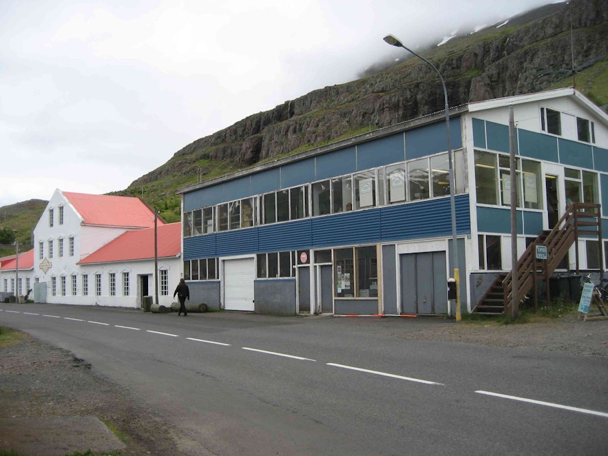 The main buildings of the East Iceland Technical Museum before the 2020 landslide.