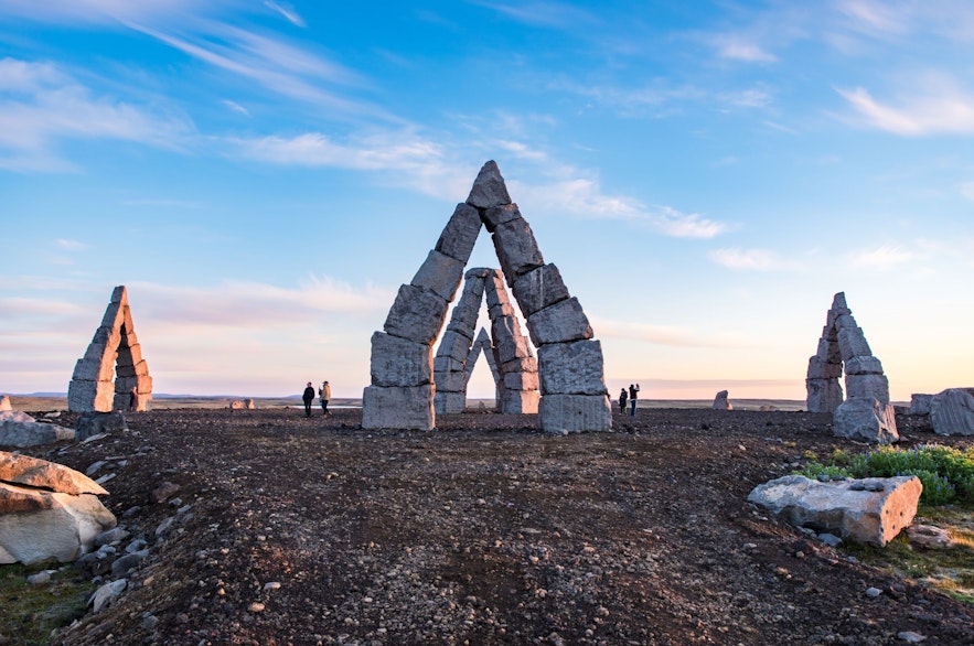 The Arctic Henge is perfect for capturing the sunset or the northern lights