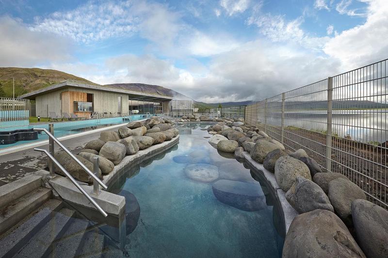 By the lake of Laugarvatn in South Iceland is the Fontana Geothermal Spa.