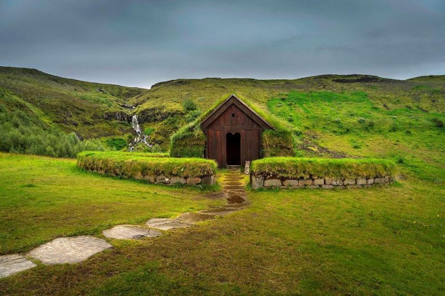 아이슬란드 남부의 바이킹 시대 재현 마을