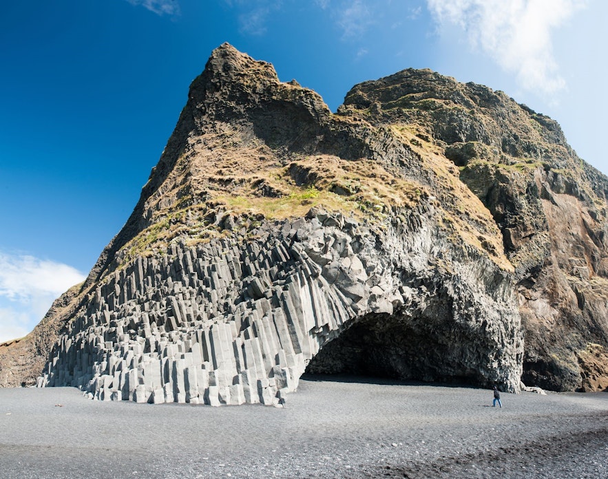 There are multiple cave formations in Reynisfjara known as Halsanefshellir cave