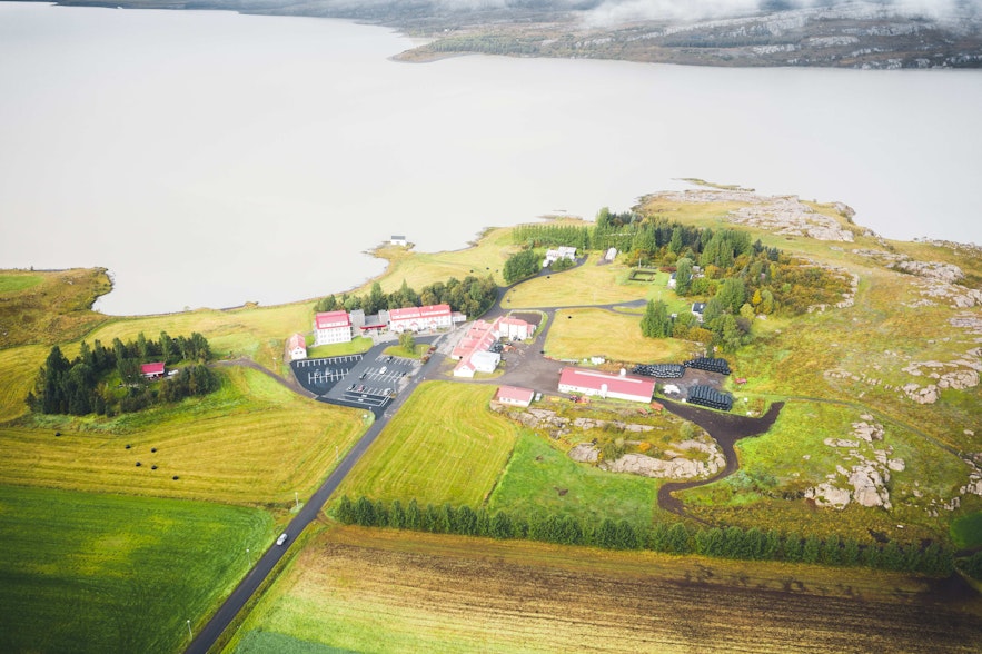 Egilsstadir lies on the banks of a large river in East Iceland.