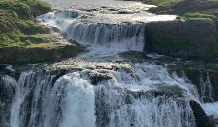 The beautiful Gullfoss waterfall boasts two magnificent cascades.