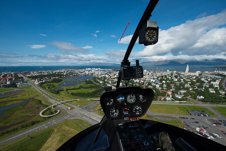 Vol en hélicoptère au-dessus de Reykjavík
