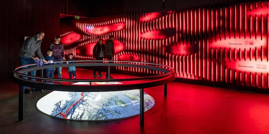 Try the interactive experiences at the Lava Centre