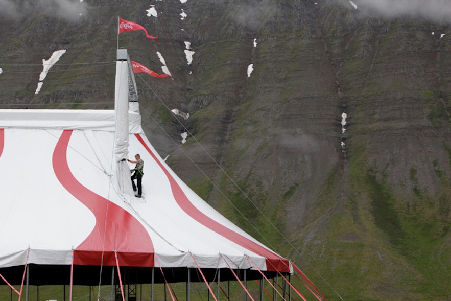 JÃ¶kla, the Icelandic Circus' tent