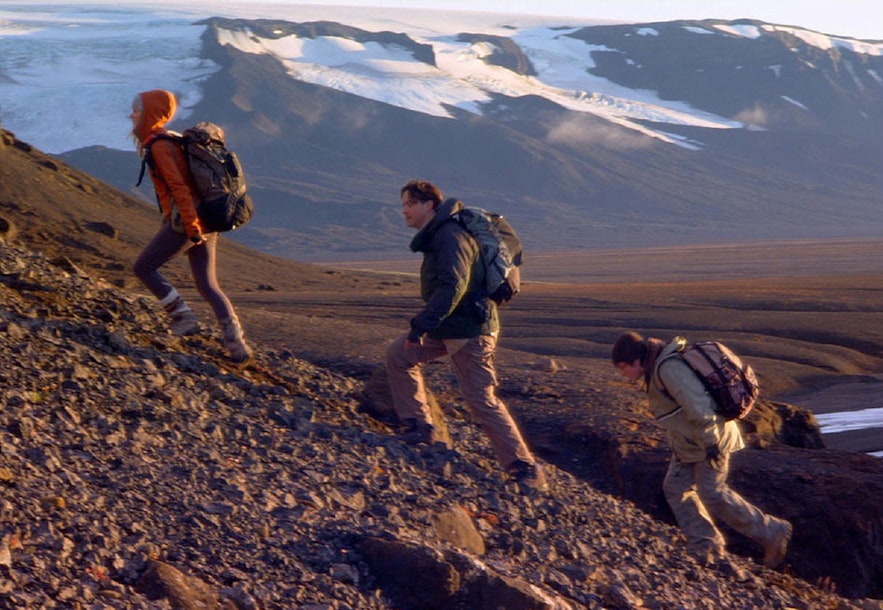 På vej op på gletsjeren Snæfellsjökull