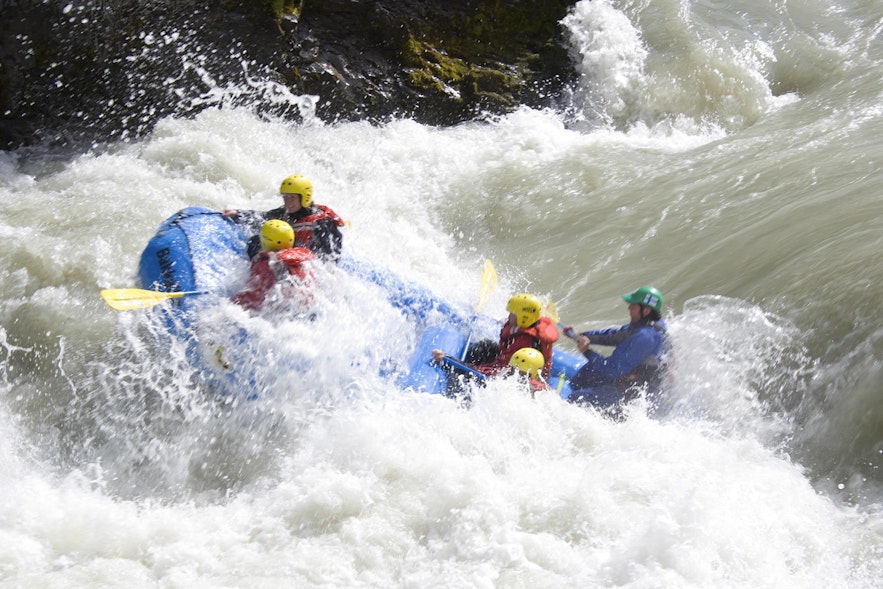 River rafting action in East Glacial River