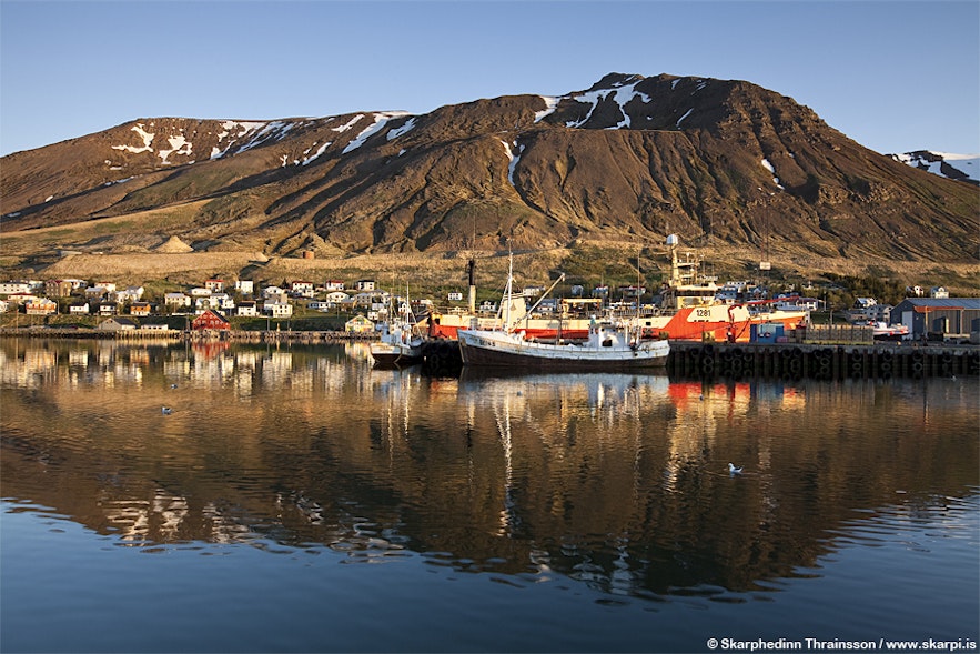 Siglufjörður on Tröllaskagi in North Iceland