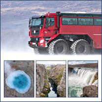 Full-Day Golden Circle &  Ice Cave and Glacier Tour in Glacier Monster Truck from Reykjavik