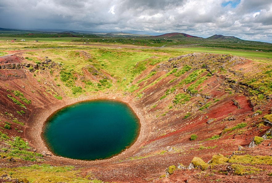 De Kerið-krater in Grímsnes