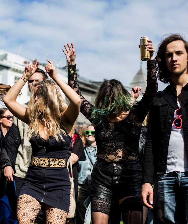 People having fun at Slut Walk 2014 in Reykjavík