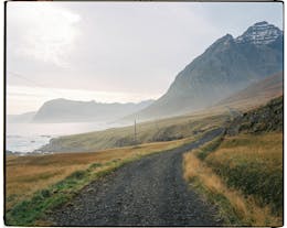 Mjoifjordur fjord in East Iceland is surrounded by beautiful mountains and farmlands.