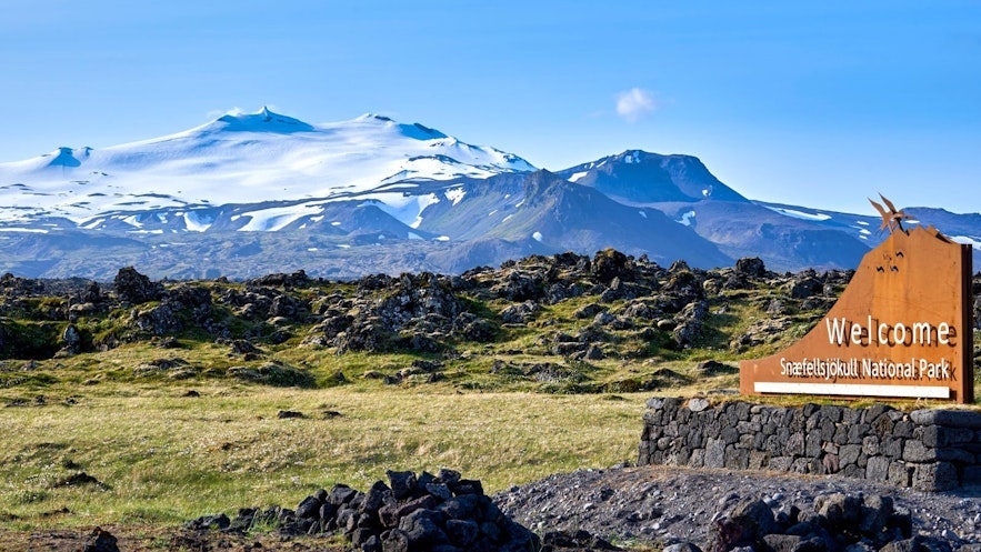 The Snaefellsjokull glacier is one of Iceland's most iconic volcanos