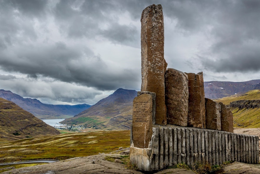 The Monument to Þorbjörn Arnoddsson provides amazing views over Seydisfjordur in East Iceland