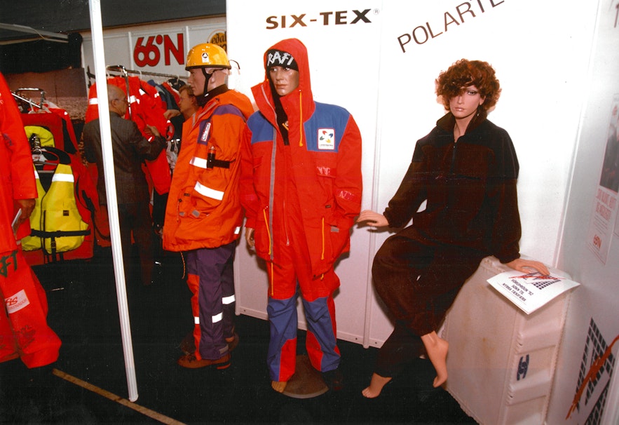 66°North displaying their latest clothing at an Icelandic trade fair in 1992