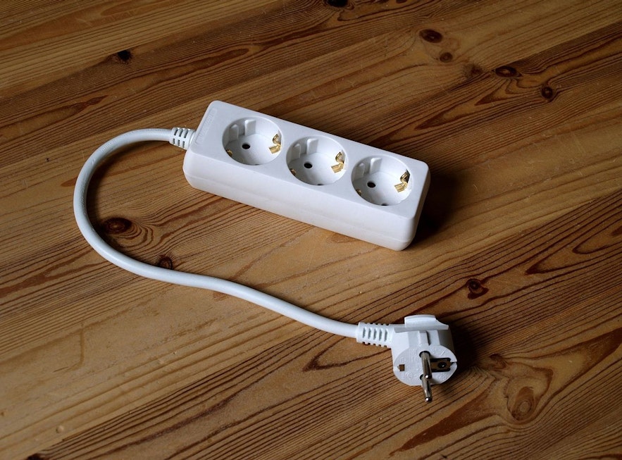 You'll see Schuko power strips, with Type F or Type C plugs, in Iceland
