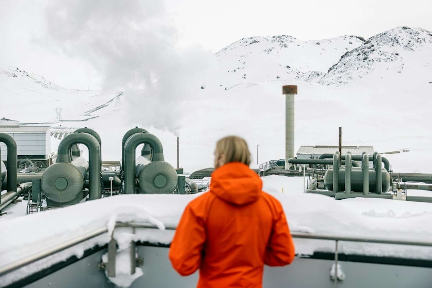 Learn about geothermal energy in Iceland at the Hellisheidi power plant
