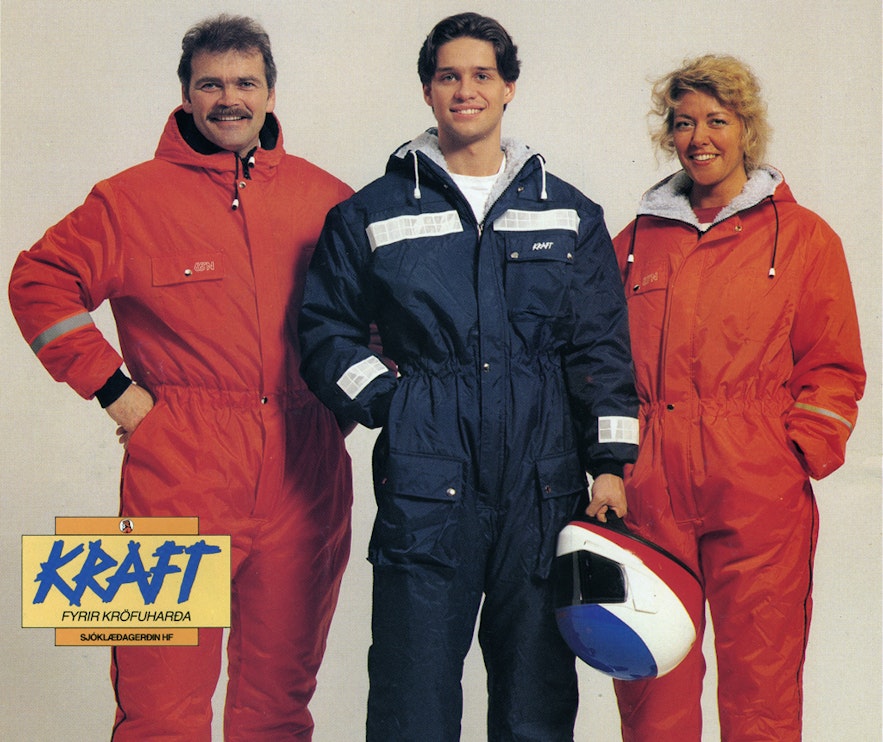 Classic snowsuits called "kraftgalli" that became very popular in Iceland during the 1980's and 90's.