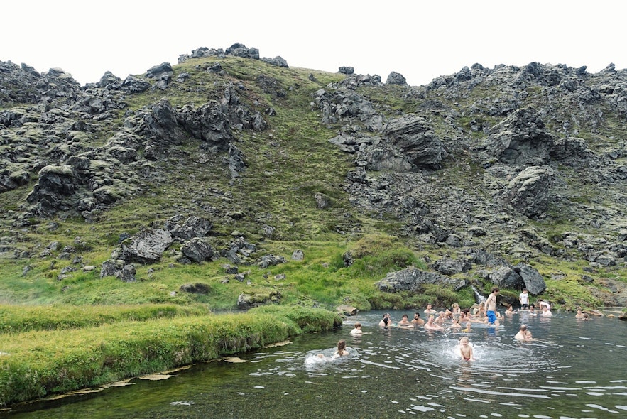 冰岛内陆高地兰德曼纳劳卡天然野温泉